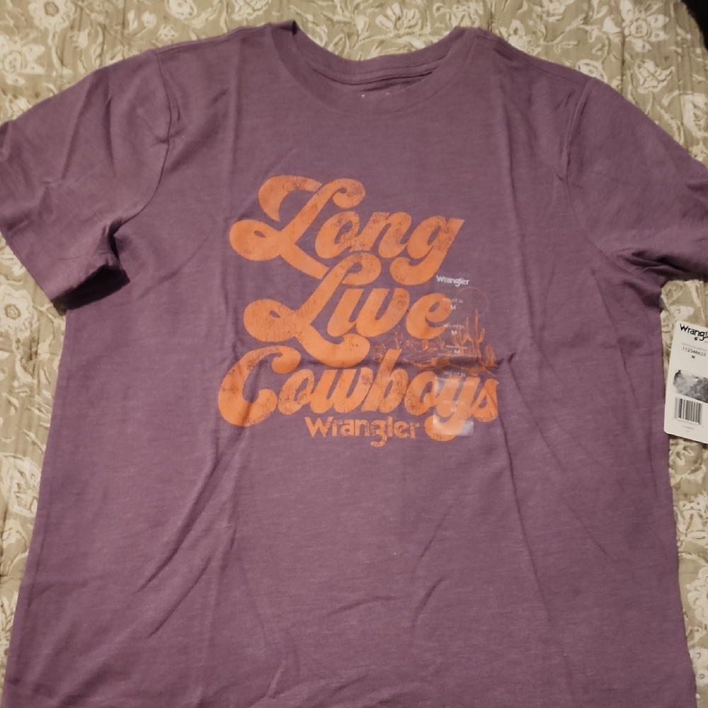 Wrangler Purple T-Shirt - Long Live Cowboys